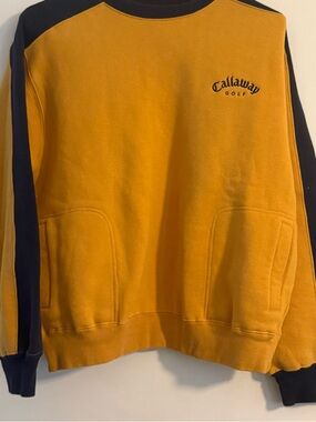 Vintage Y2K Callaway Golf colorblock front pockets crewneck